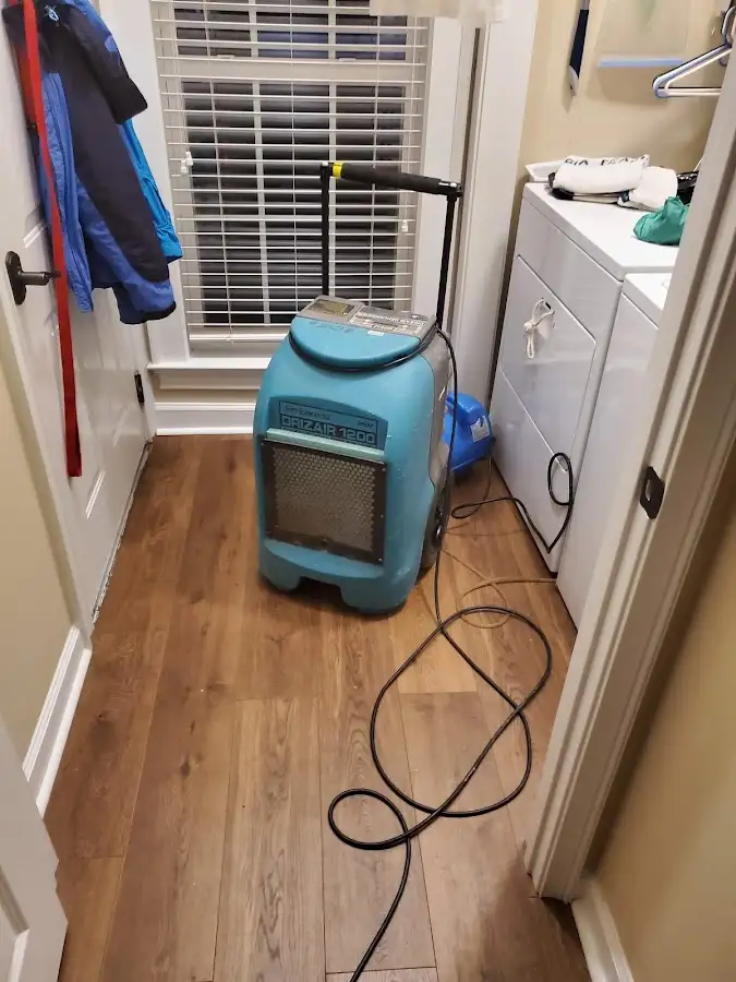 Commercial dehumidifier deployed for Flood Damage Cleanup in Albany